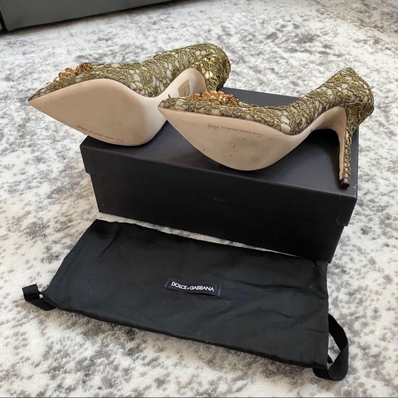 Dolce and Gabbana Crystal Embellished Pumps - Picture 5 of 8